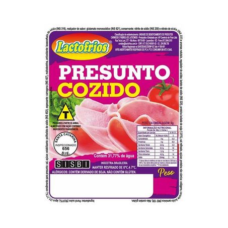 Presunto cozido lactofrios