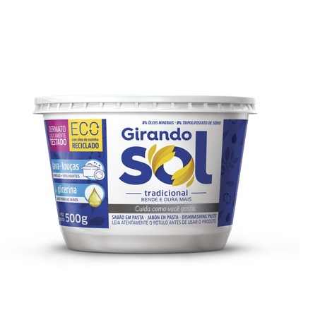 SABÃO PASTA GIRANDO SOL TRADICIONAL 500G