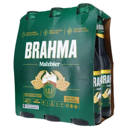 Cerveja Brahma Malzbier Long Neck 355ml C/6 360-21