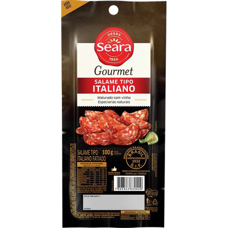 Salame italiano fatiado seara 100g