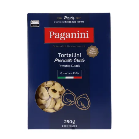 Massa Tortellini Paganini Presunto Curado Caixa 250gr 360-0
