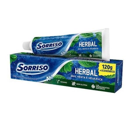 CREME DENTAL SORRISO MENTA E MELANCIA HERBAL 120G