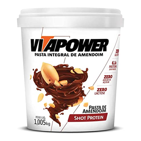 PASTA INTEGRAL DE AMENDOIM SHOT PROTEIN VITAPOWER