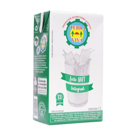 Leite UHT Integral Terra Viva Caixa 1lt 360-56