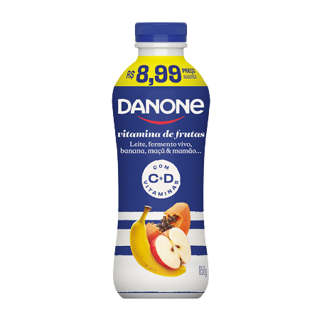 LEITE FERMENTADO DANONE VITAMINA DE FRUTAS 850G