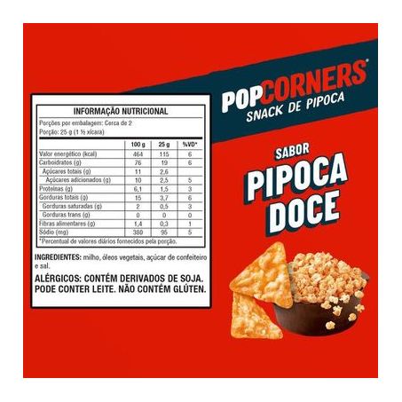 Salgadinho De Milho Popcorners Adocicado Kettle Corn Pacote com 57G  360-3