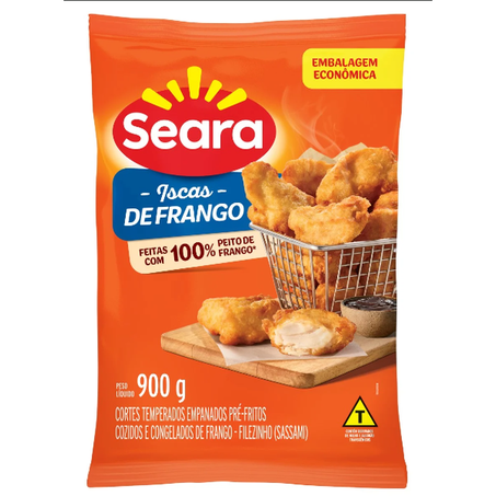 Isca de Frango Empanado Seara Tradicional 900g