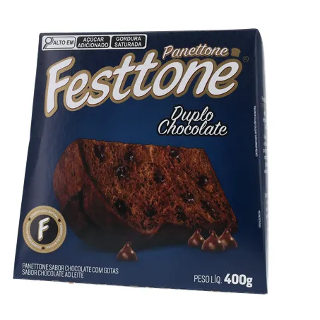 Panettone Duplo Chocolate Festtone 400G 360-19