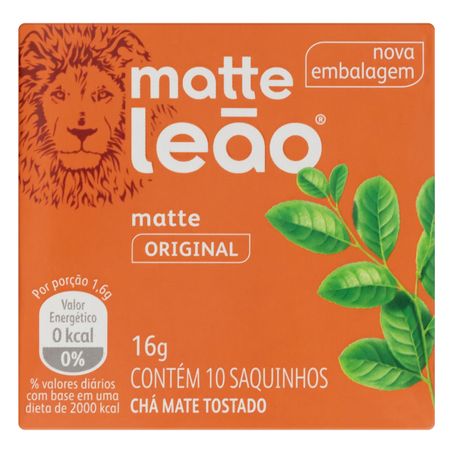 CHÁ MATE TOSTADO ORIGINAL MATTE LEÃO COM 10 SACHÊS