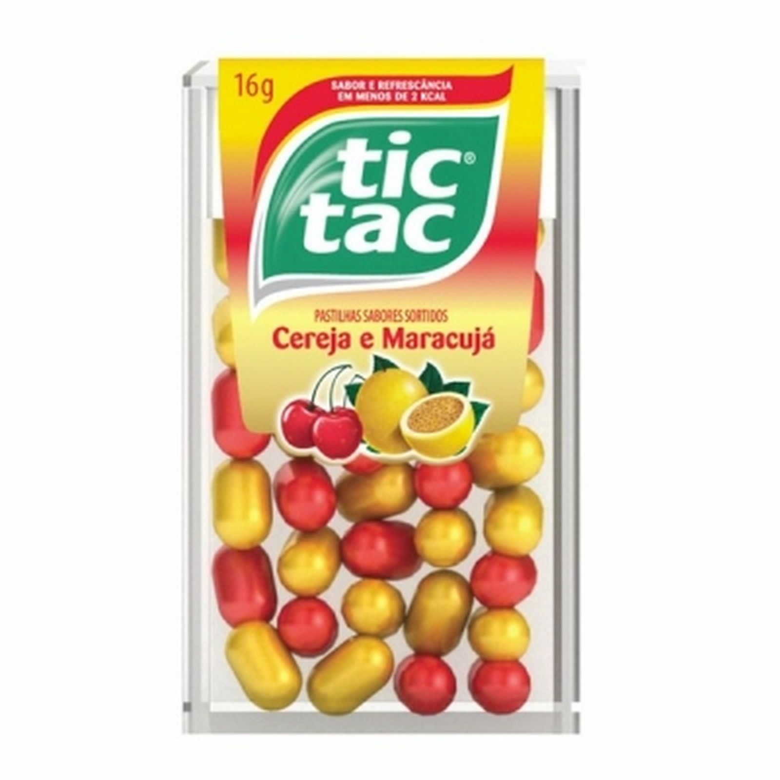 Sakashita Supermercados - Bala Tic Tac Cereja e Maracujá Embalagem 16g