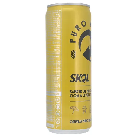 Cerveja Lager Skol American Premium Puro Malte Lata 350ml 360-30