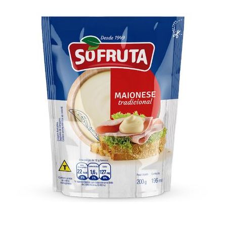 Maionese Só Fruta Tradicional Sachê 200G