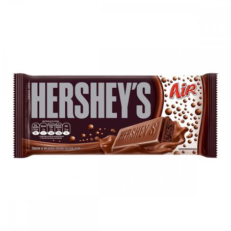 Chocolate barra hersheys 102g mais ao leite aerada