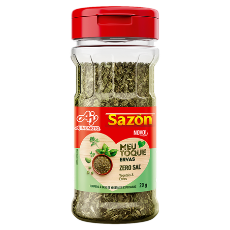 Tempero sazon meu toque ervas zero sal pote 32gr