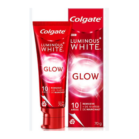 Creme dental colgate luminous white glow 70g