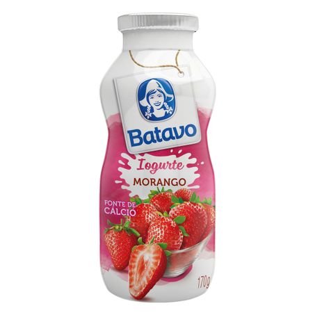 IOGURTE PARCIALMENTE DESNATADO MORANGO BATAVO 170G
