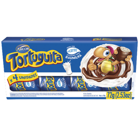 Choc barra arcor tortuguita sab baun 72g