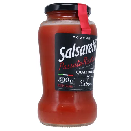 Molho de tomate passata salsaretti gourmet rústica vidro 500g 360-33