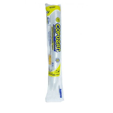 COPO COPOZAN PLASTICO BRANCO 80ML PT.100UN