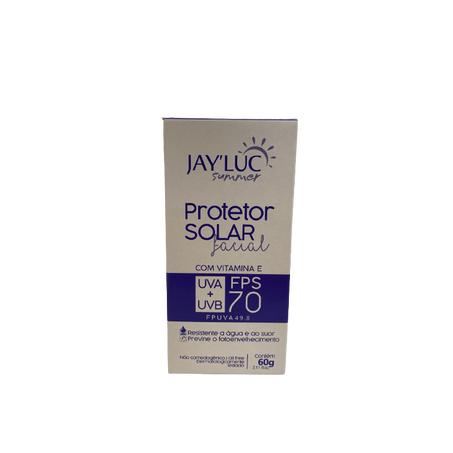 PROTETOR SOLAR JAYLUC FACIAL C/VITAMINA FPS70 60 G