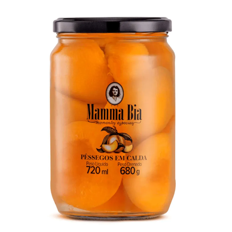 PESSEGO EM CALDA MAMMA BIA 680G METADES