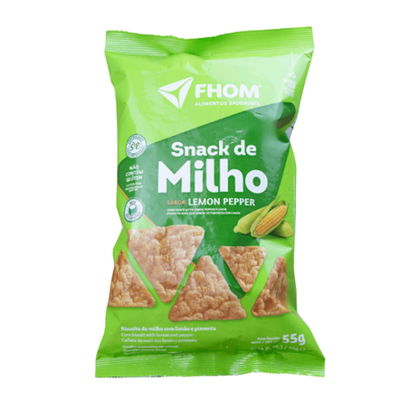 SNACK DE MILHO FHOM LEMON PEPPER 55G
