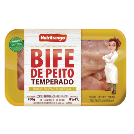 BIFE DE FRANGO 700GR NUTRIFRANGO TEMPERADO ATM