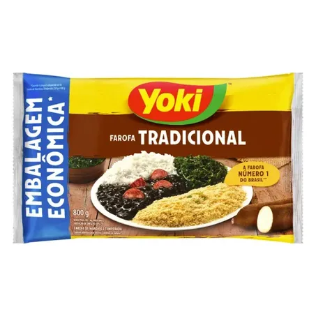 FAROFA PRONTA YOKI TRADICIONAL EMBALAGEM ECONÔMICA 800G