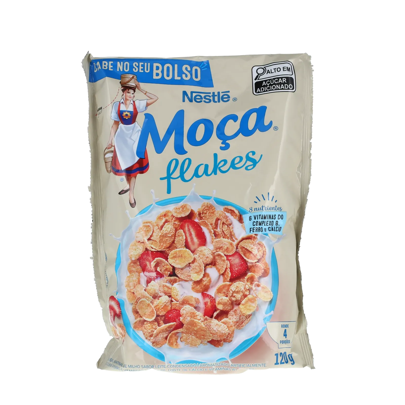 Cereal Matinal Nestlé 120g - Moça - Flakes - Sachê