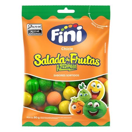 BALA FINI 80G CHICLE SALADA FRUTAS CX 12.0