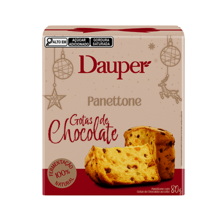 Panetone dauper gotas de chocolate 80g