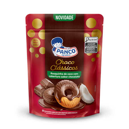 Rosquinha Coco Choco Classicos Cobertura Chocolate Panco 80g