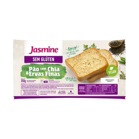 PAO JASMINE 350G S/GLUT CHIA/ERV FINAS