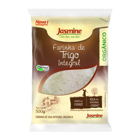 Farinha de Trigo Jasmine Orgânica Integral Fina Pacote 1KG