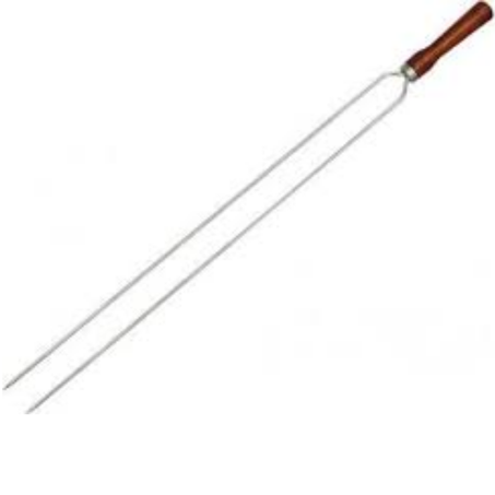 Espeto mor aluminio duplo 1m