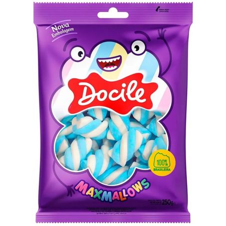 Bala maxmallows docile 250gr twist azul