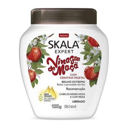 Creme capilar skala vinagre de maca keratina 1kg