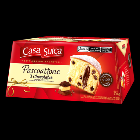 Pascoattone Casa Suiça Rech 500G 3 Chocolates
