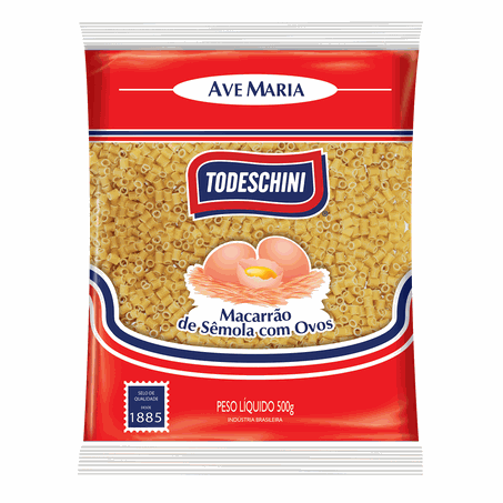 Massa com ovos todeschini ave maria 500g