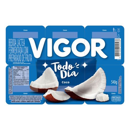 BEBIDA LACTEA VIGOR BJ C/6 540G COCO