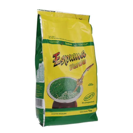 Erva mate espuma verde suave 1kg 360-16