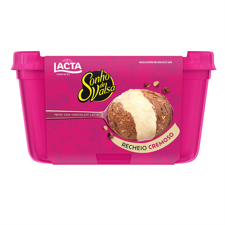 Sorvete lacta sonho de valsa pote 900ml