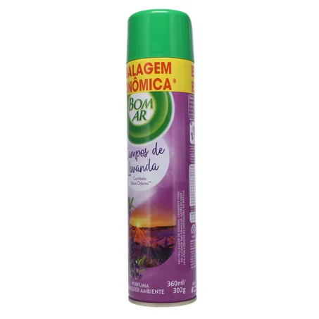 AROMATIZANTE AEROSOL BOM AR CAMPOS DE LAVANDA EMBALGEM ECONÔMICA 360ML  360-4