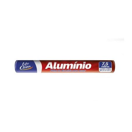 FOLHA ALUMINIO LIFE CLEAN 30 CM X 7,5M