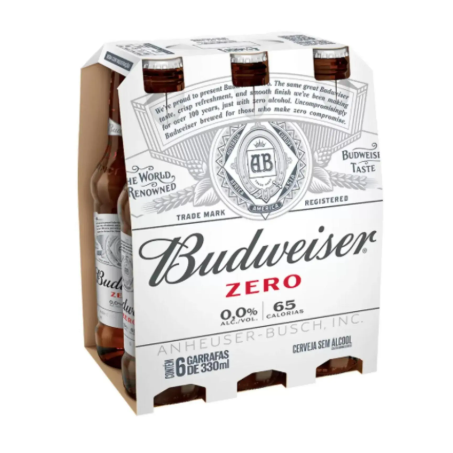 Pack cerveja budweiser ln zero cx 6 und 330ml