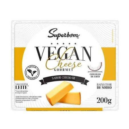 Queijo superbom vegano gourmet cheddar 200g