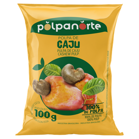POLPA DE FRUTA CAJU POLPANORTE PACOTE 100G