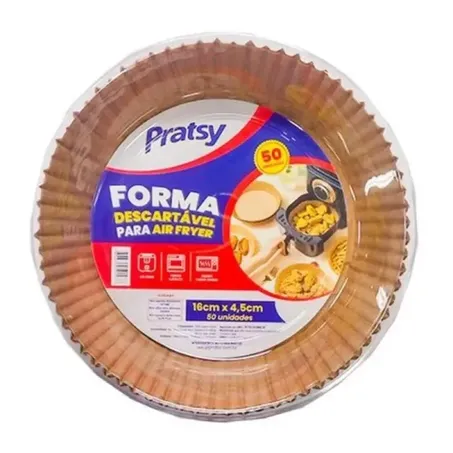 Forma Pratsy Descartável Air Fryer 16cmx4,5cm Redonda c/50 un