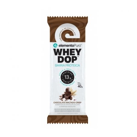 Barra Proteica Sabor Chocolate Maltado Wheydop Elemento Puro 40G