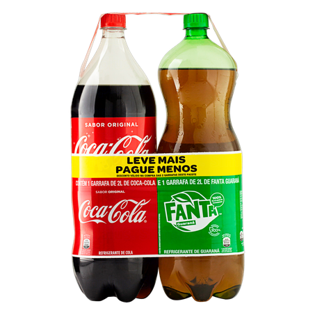 BEBIDA COCA+FANTA GUARANÁ2L C/2 LEVE MAIS PAGUE MENOS